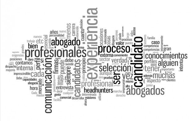 Nube de palabras con la palabra "profesional" en español, destacando su uso y variaciones.